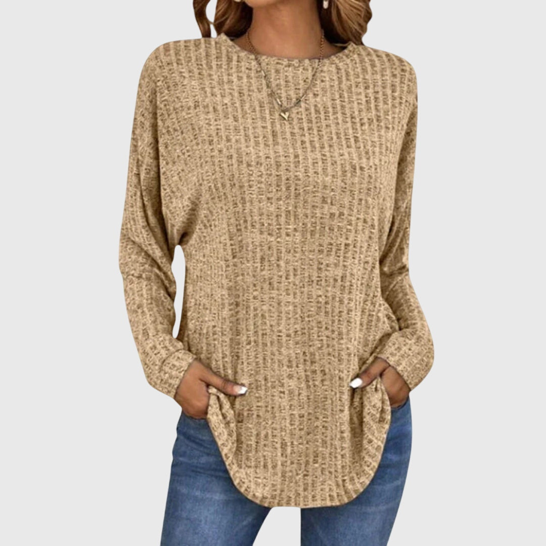 Women's Knitted Relaxed Jumper with Long Sleeves - photo 5