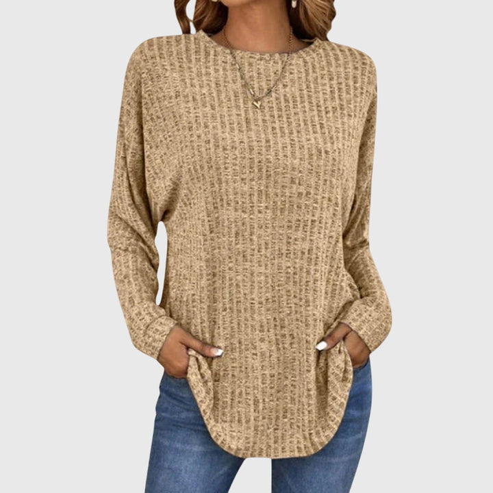 Women's Knitted Relaxed Jumper with Long Sleeves - photo 5