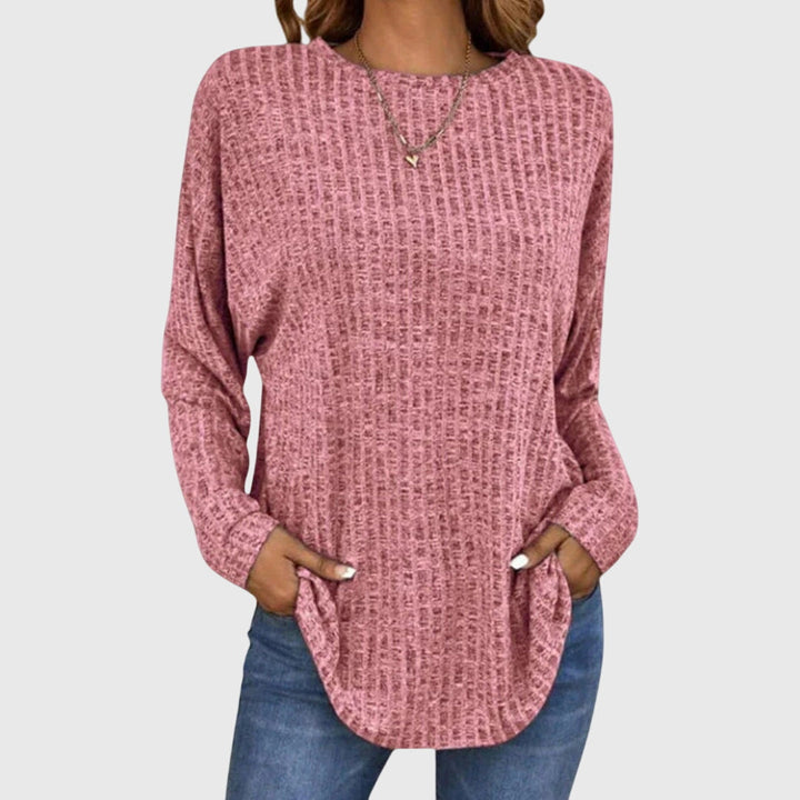 Women's Knitted Relaxed Jumper with Long Sleeves - photo 6