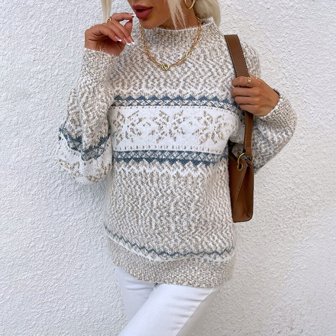 Women's Knitted Relaxed Jumper with Long Sleeves - photo 4