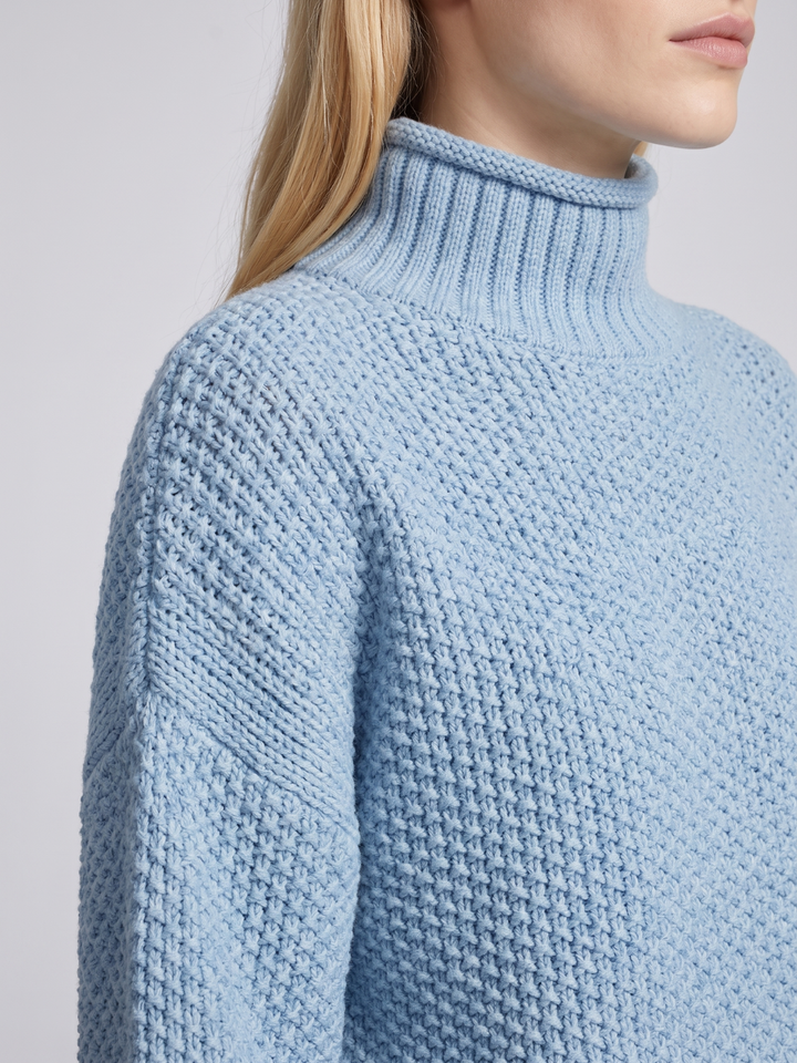 Women's Knitted Relaxed Jumper with Roll Neck - photo 9