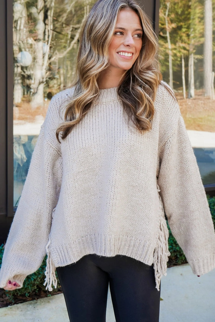 Women's Knitted Relaxed Jumper with Ruching - photo 1