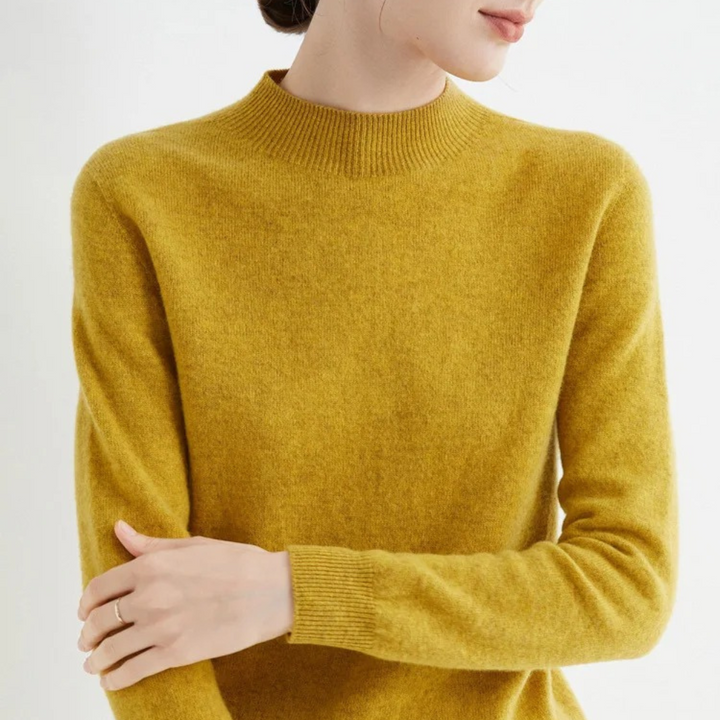 Women's Mock Neck Jumper with Ribbed Trim - photo 4