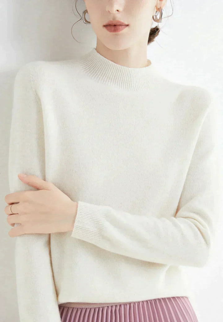 Women's Knitted Roll Neck Jumper with Long Sleeves - photo 2