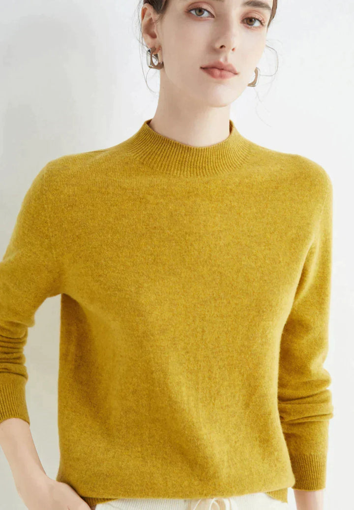 Women's Knitted Roll Neck Jumper with Long Sleeves - photo 9