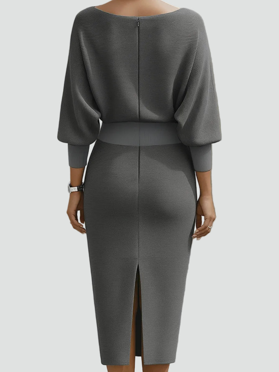 Women's Knitted Three-Quarter Sleeve Dress - photo 11
