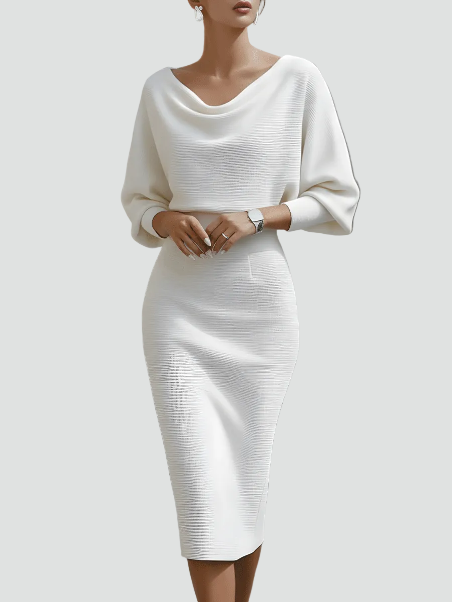 Women's Knitted Three-Quarter Sleeve Dress - photo 13