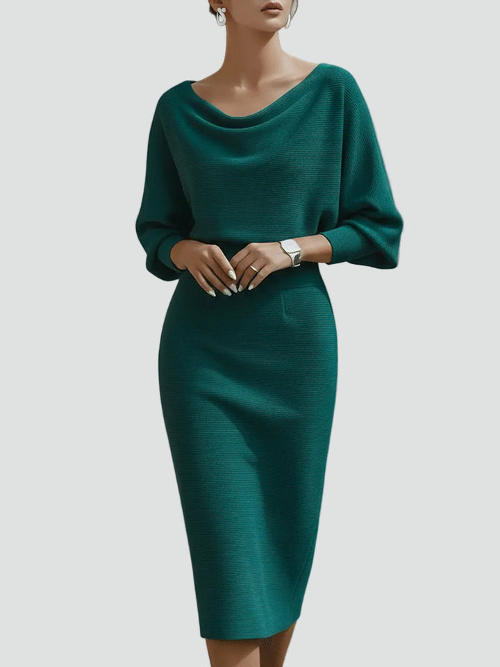 Women's Knitted Three-Quarter Sleeve Dress - photo 17