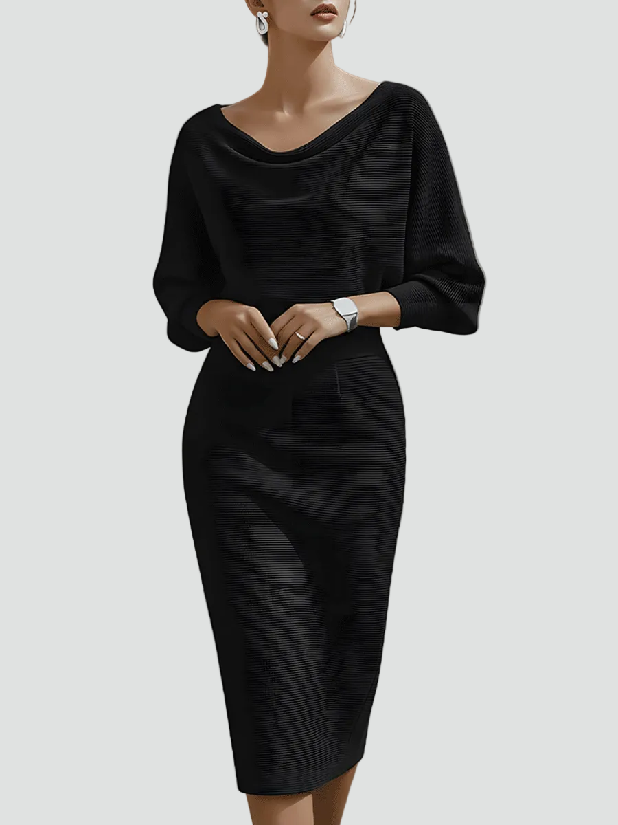 Women's Knitted Three-Quarter Sleeve Dress - photo 3