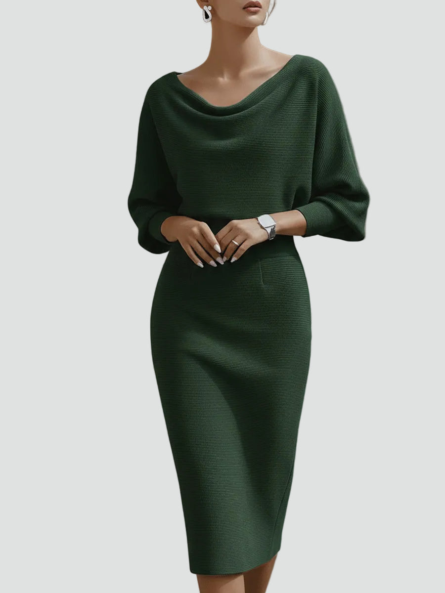Women's Knitted Three-Quarter Sleeve Dress - photo 4