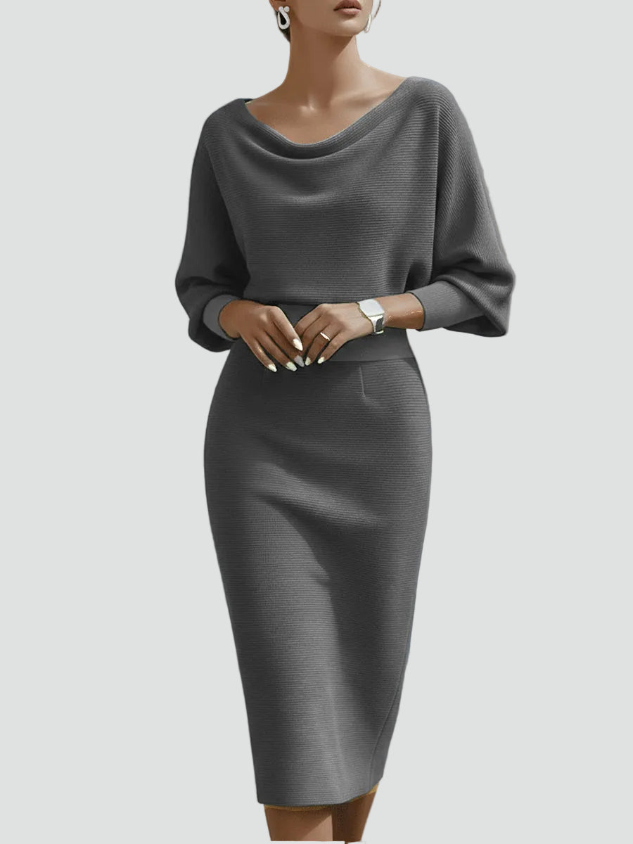 Women's Knitted Three-Quarter Sleeve Dress - photo 7