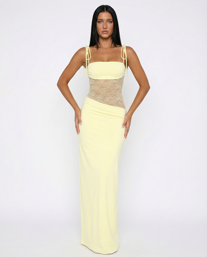 Women's Lace Trim Maxi Dress - photo 1