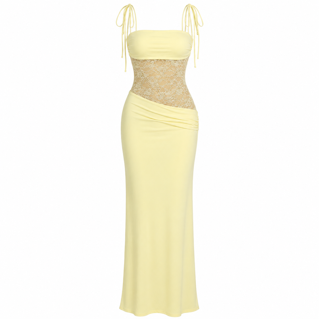 Women's Lace Trim Maxi Dress - photo 3