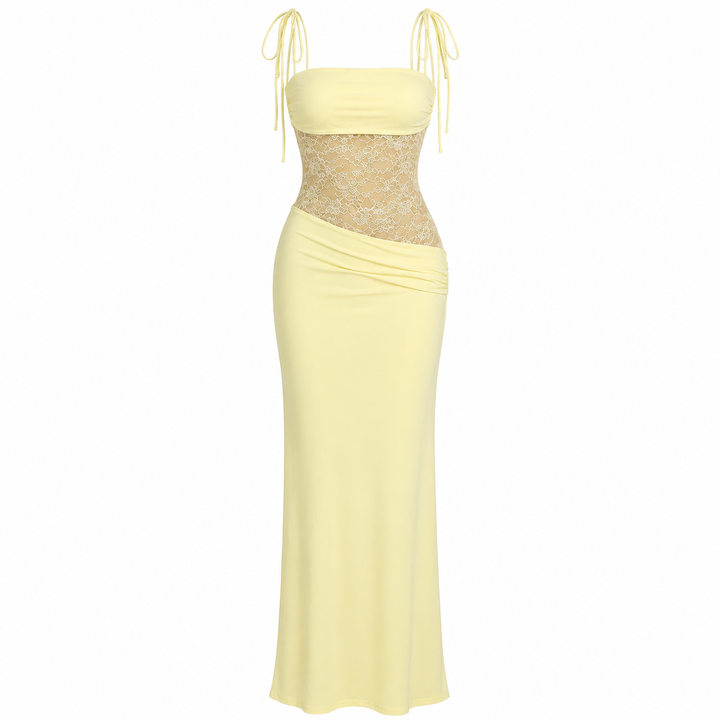 Women's Lace Trim Maxi Dress - photo 3