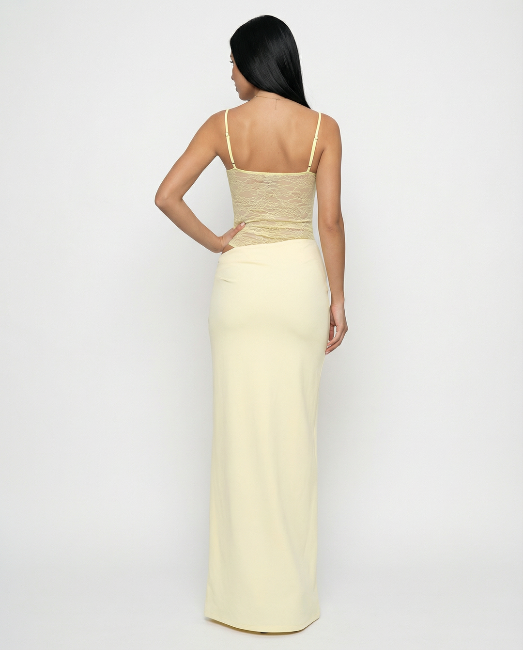 Women's Lace Trim Maxi Dress - photo 4