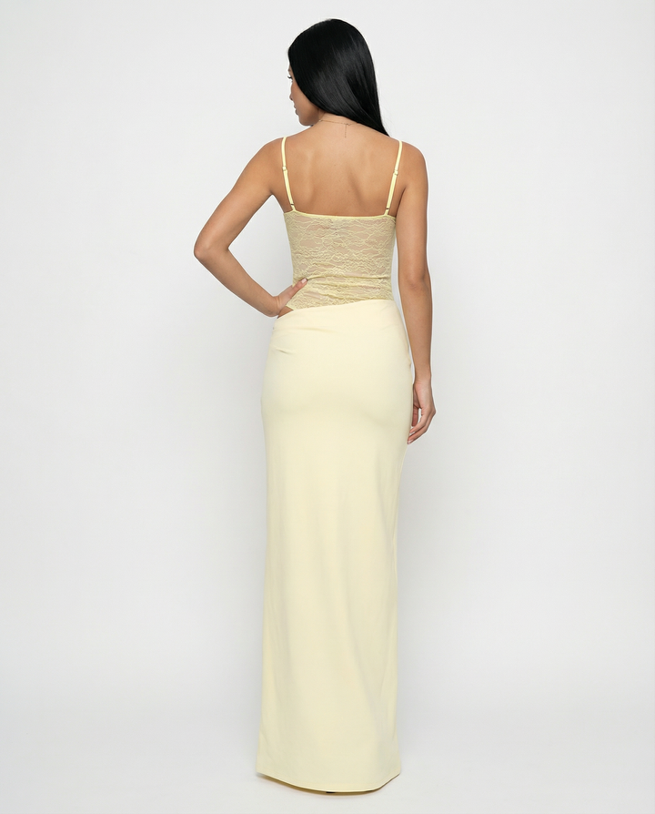 Women's Lace Trim Maxi Dress - photo 4