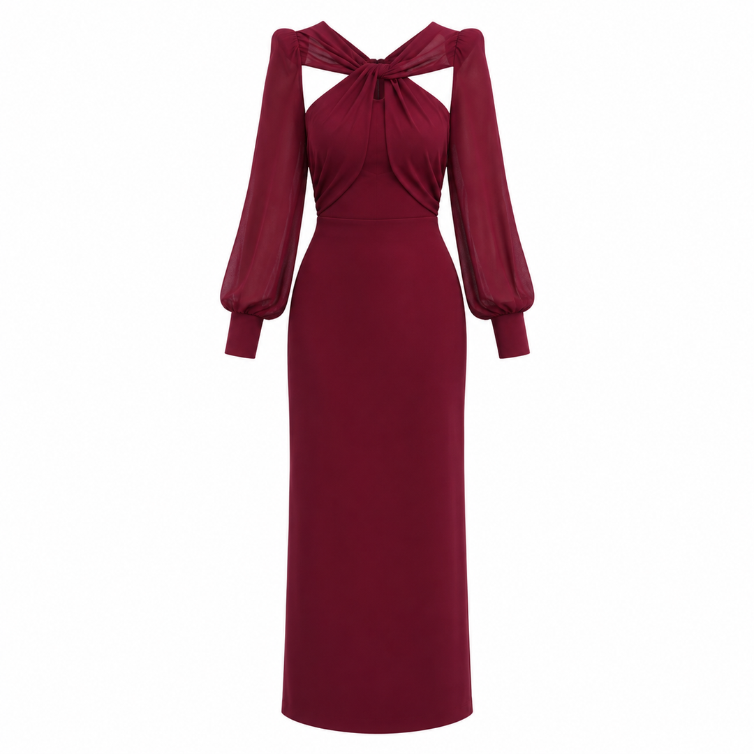 Women's Long Sleeve Midi Dress - photo 2