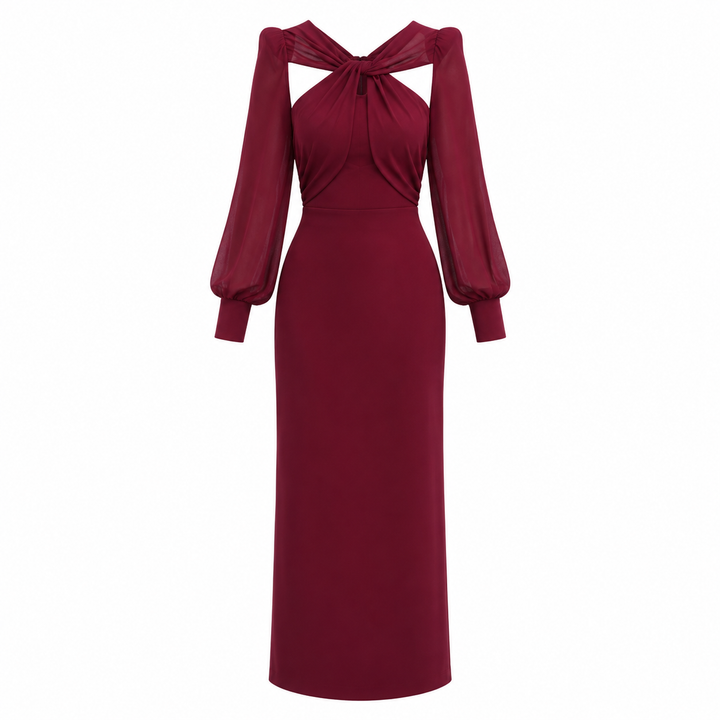 Women's Long Sleeve Midi Dress - photo 2