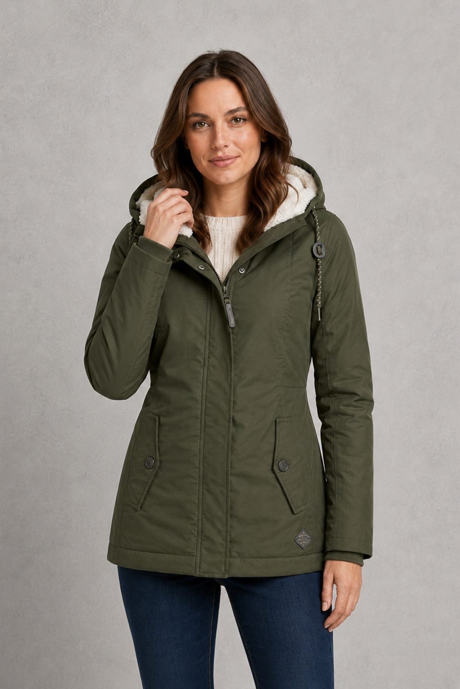 Women's Parka with Fleece-Lined Hood - photo 3