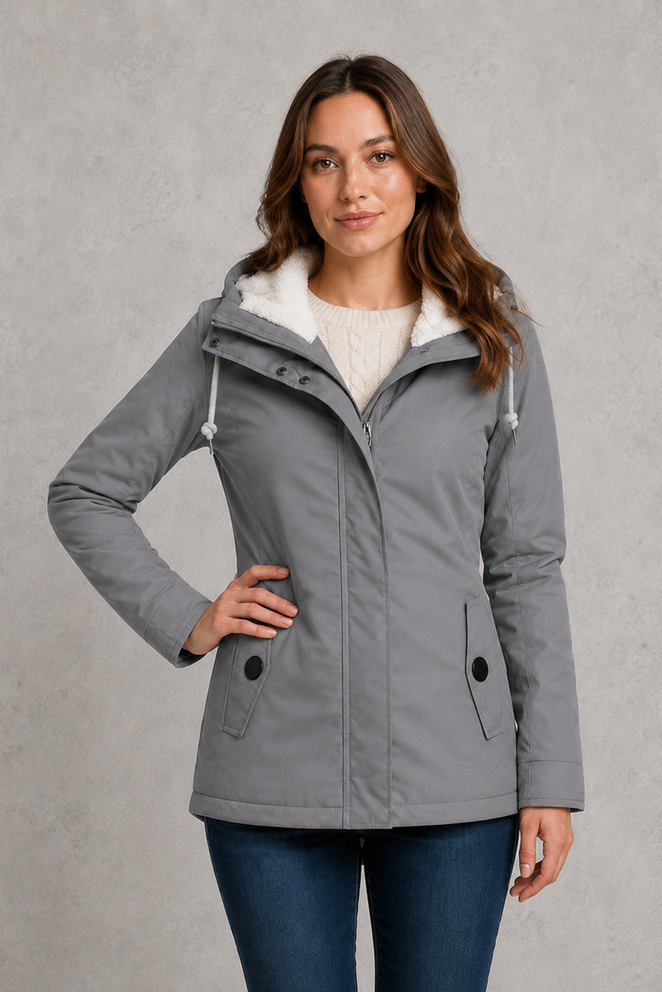 Women's Parka with Fleece-Lined Hood - photo 5