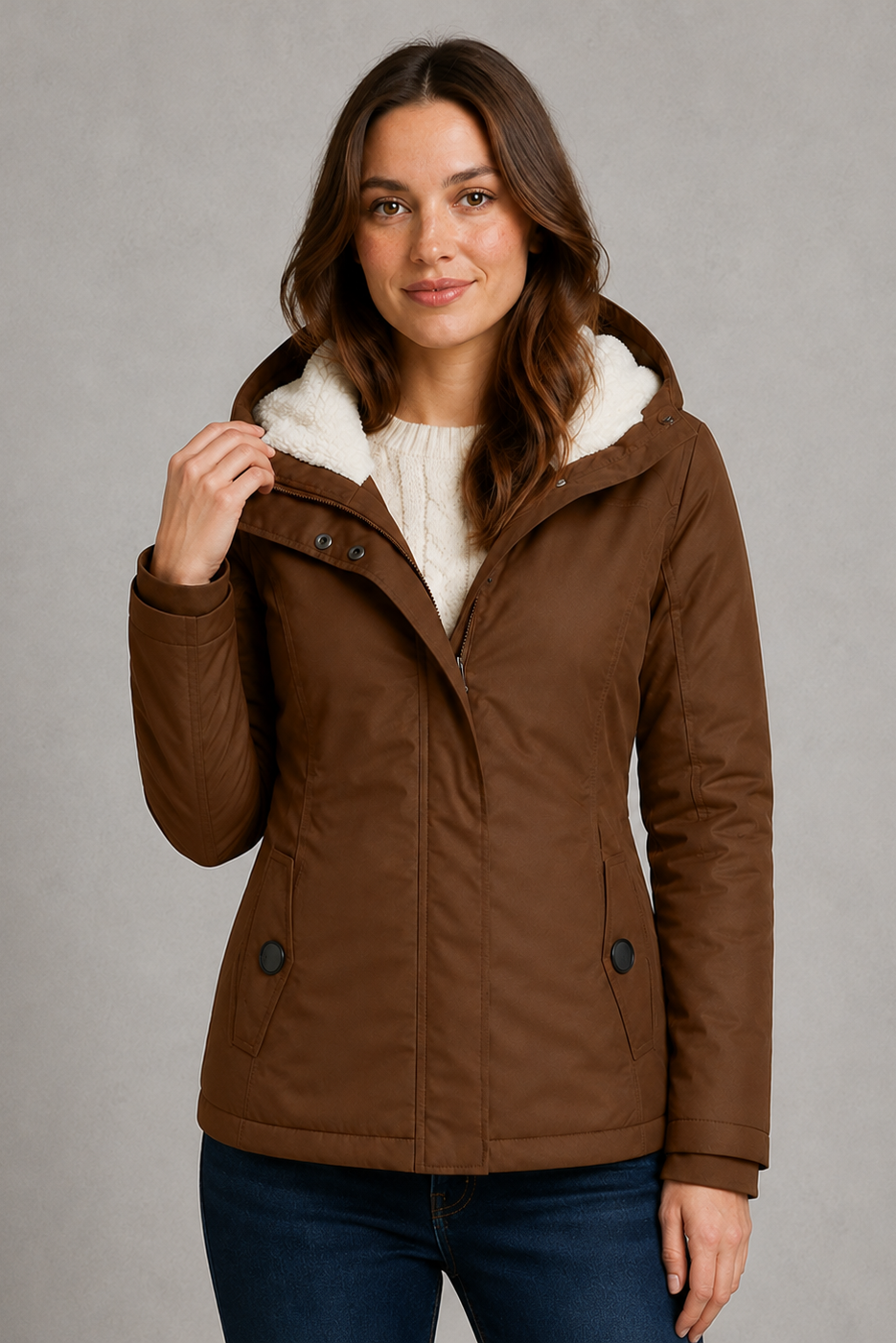 Women's Parka with Fleece-Lined Hood - photo 6
