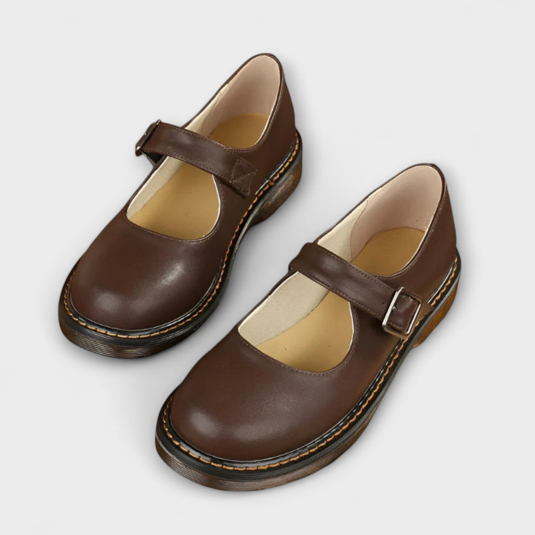Women's Orthopaedic Mary Jane Shoes - Buckle Strap Flats - photo 1