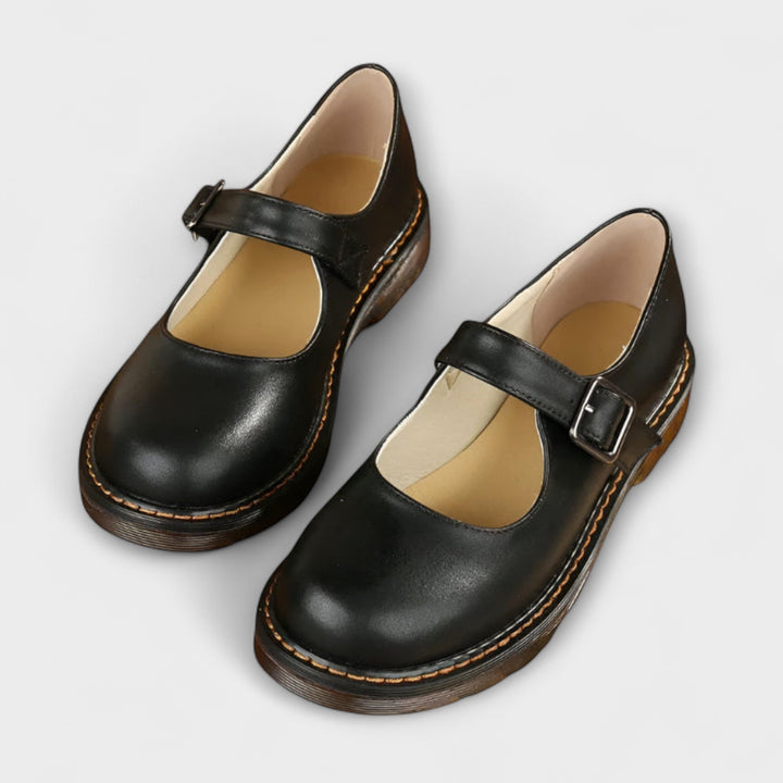 Women's Orthopaedic Mary Jane Shoes - Buckle Strap Flats - photo 2