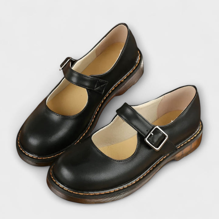 Women's Orthopaedic Mary Jane Shoes - Buckle Strap Flats - photo 3