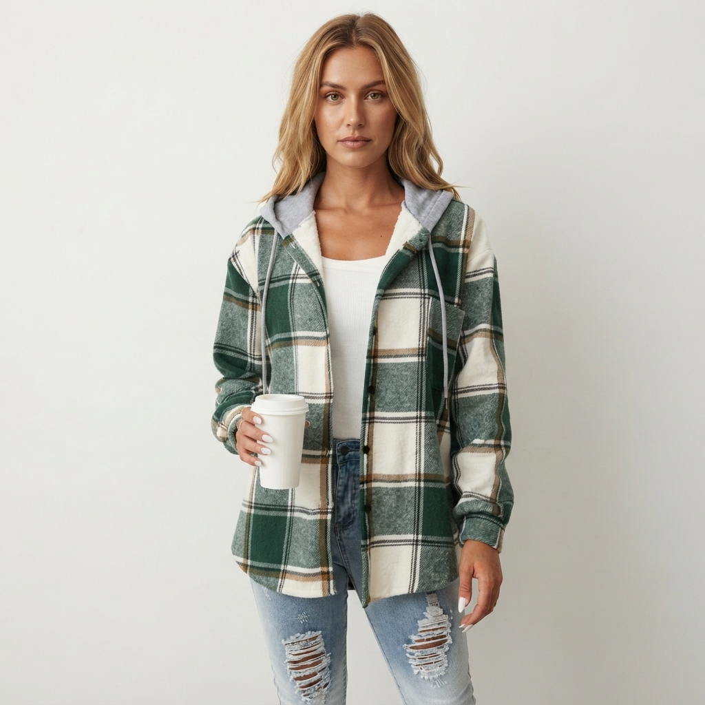 Women's Overshirt Hooded Shacket - photo 9