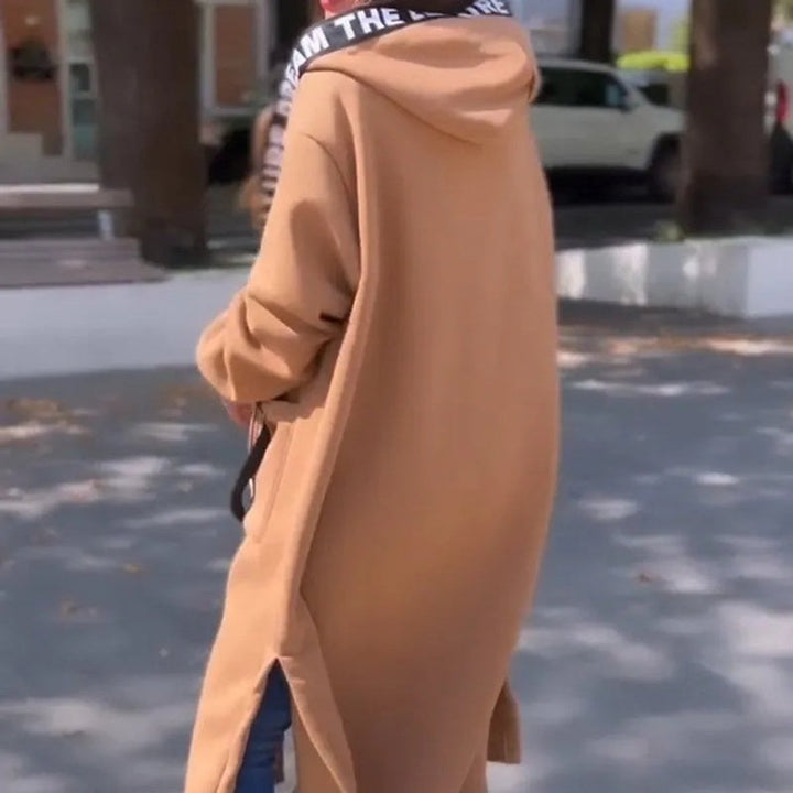 Women's Oversized Long Hooded Zip-up Coat - photo 2