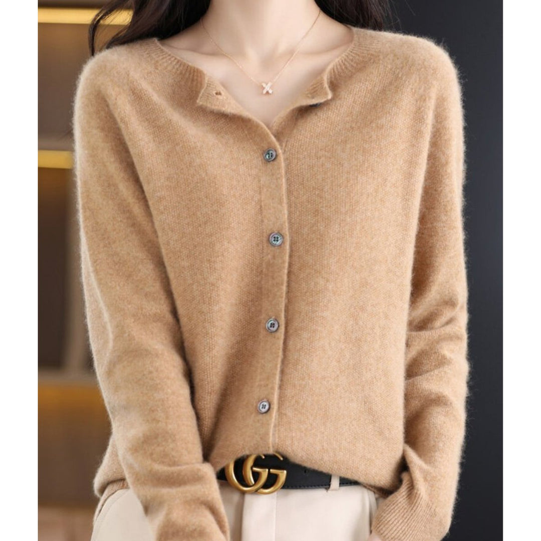 Women's Oversized Merino Wool Button-front Knit Cardigan - photo 11