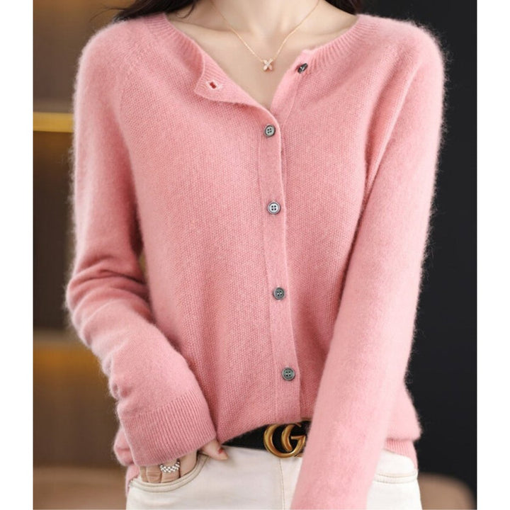 Women's Oversized Merino Wool Button-front Knit Cardigan - photo 2