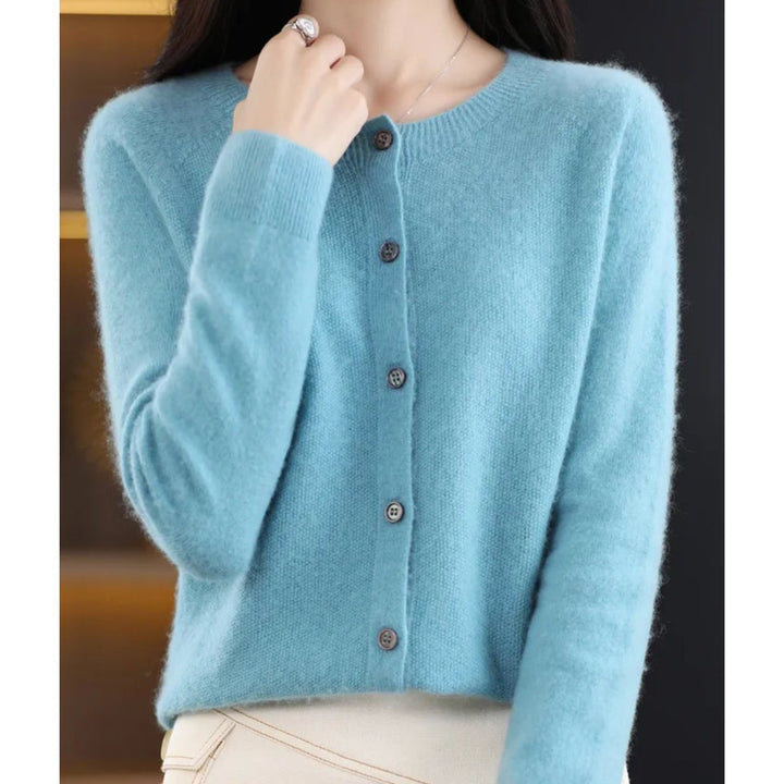 Women's Oversized Merino Wool Button-front Knit Cardigan - photo 4