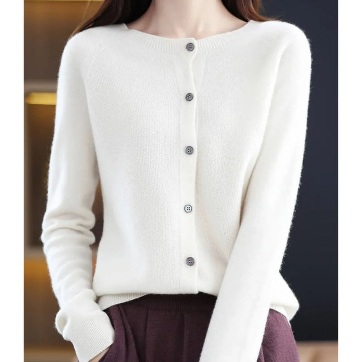 Women's Oversized Merino Wool Button-front Knit Cardigan - photo 5