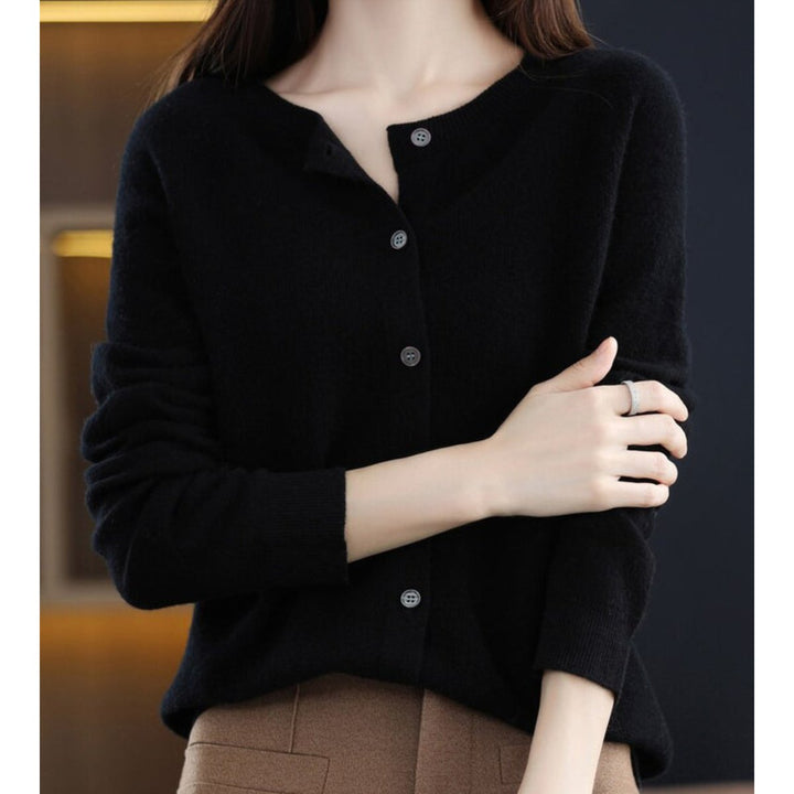 Women's Oversized Merino Wool Button-front Knit Cardigan - photo 6
