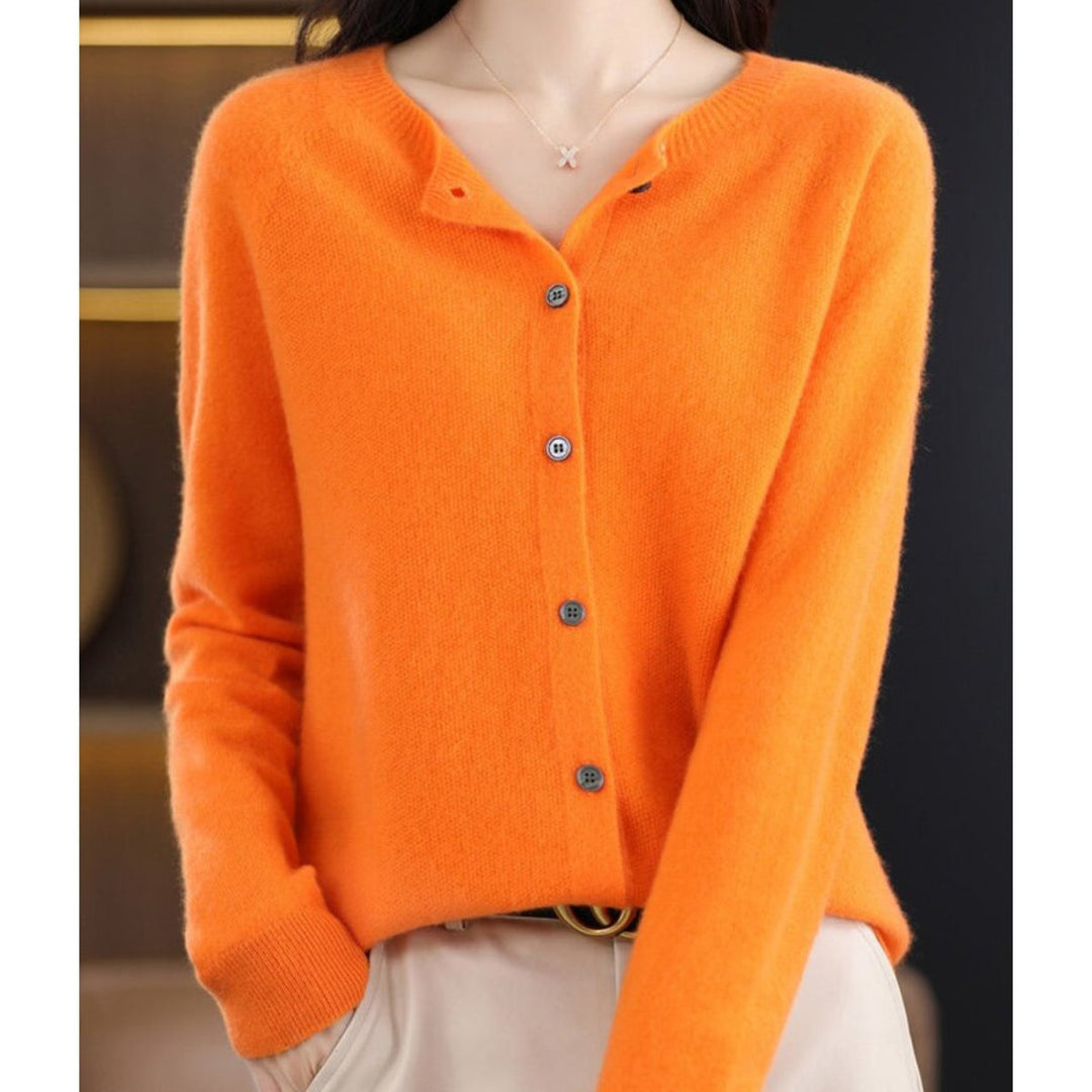 Women's Oversized Merino Wool Button-front Knit Cardigan - photo 8