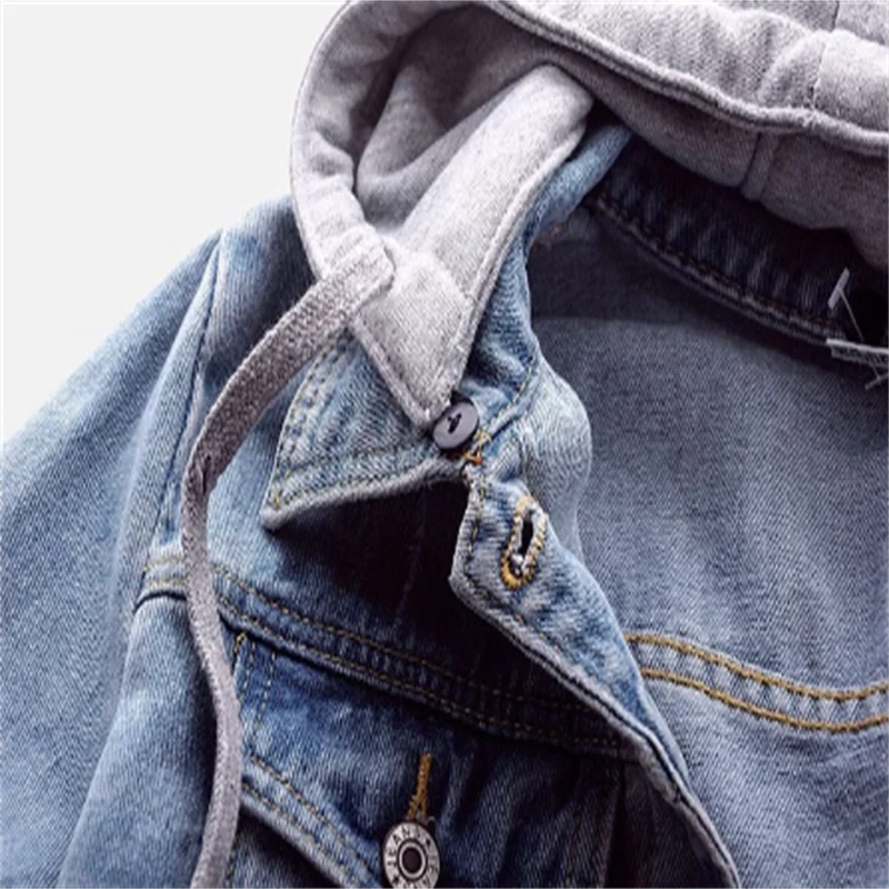 Women's Pocket Hooded Denim Jacket - photo 5