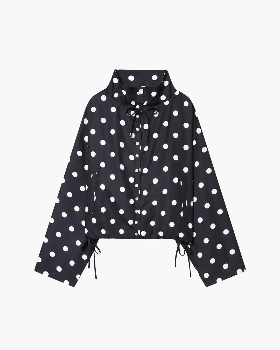Women's Polka Dot Collared Jacket - photo 1