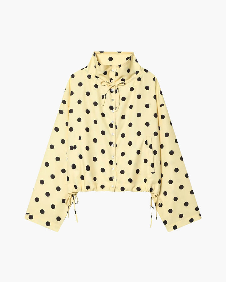 Women's Polka Dot Collared Jacket - photo 3
