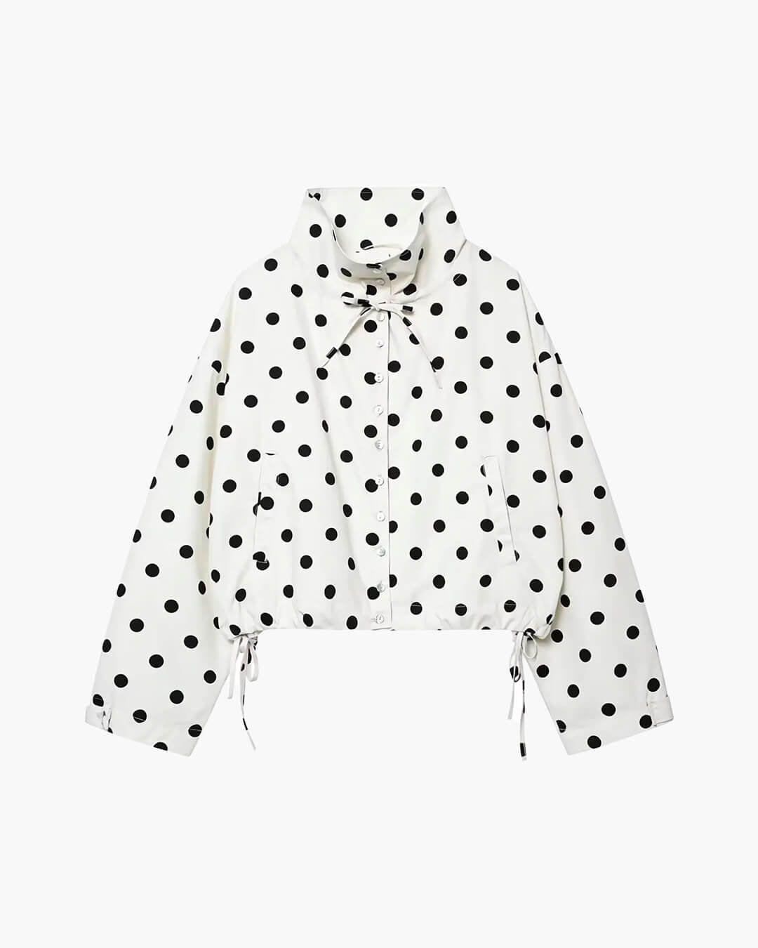 Women's Polka Dot Collared Jacket - photo 5