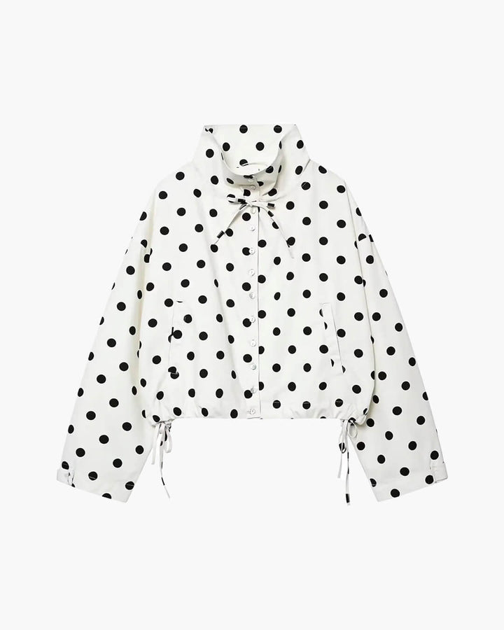Women's Polka Dot Collared Jacket - photo 5