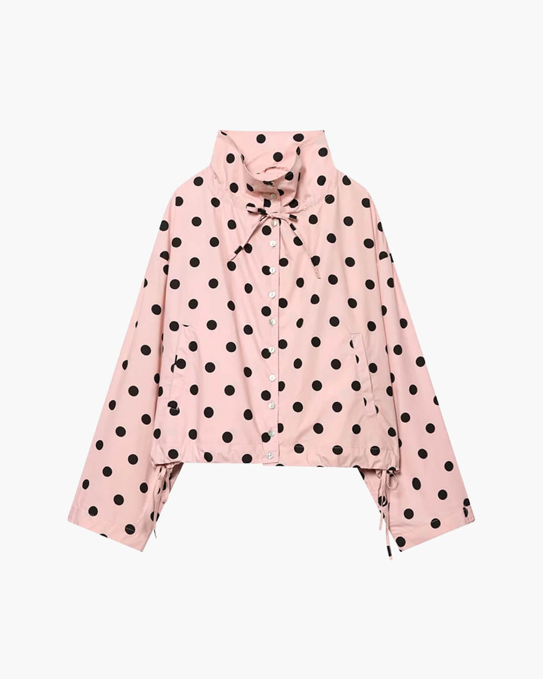 Women's Polka Dot Collared Jacket - photo 8