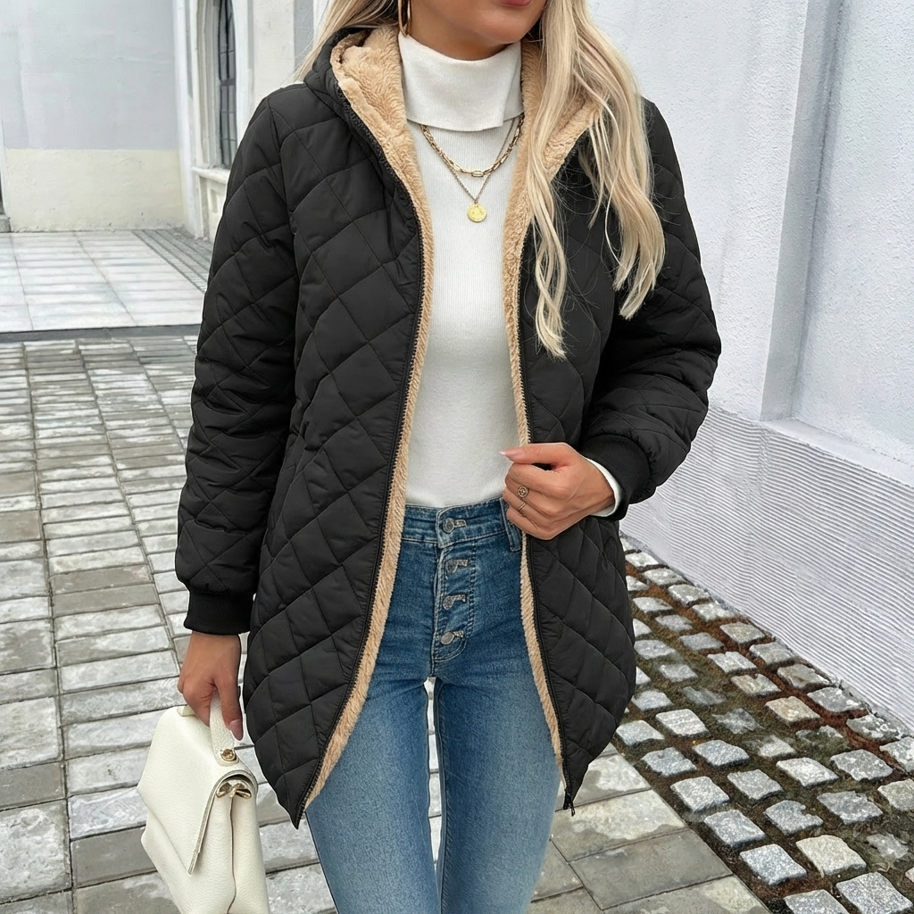 Women's Quilted Longline Jacket - photo 2