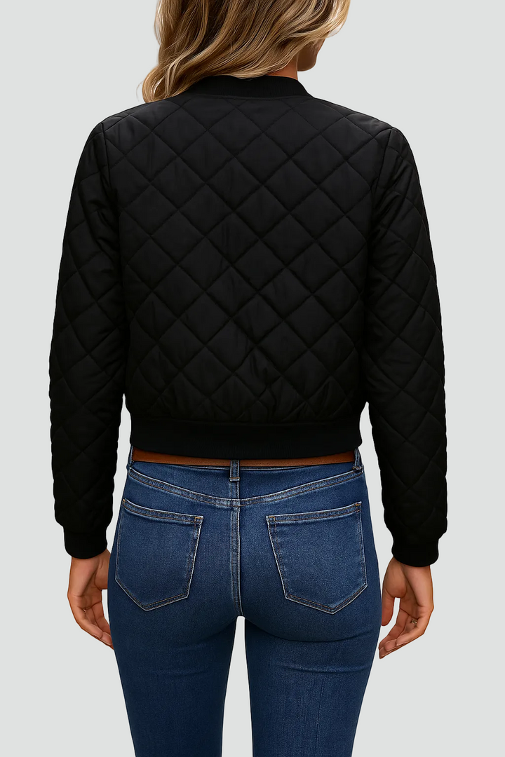 Women's Quilted Zip-Front Bomber Jacket - photo 5