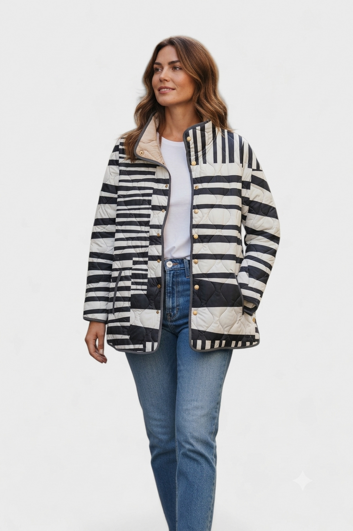 Women's Zip-Front Puffer Jacket with Stand Collar - photo 2
