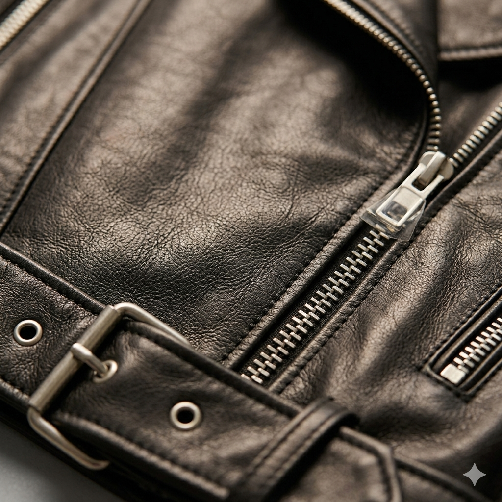 Women's Relaxed Asymmetric Biker Jacket with Zip Front - photo 3