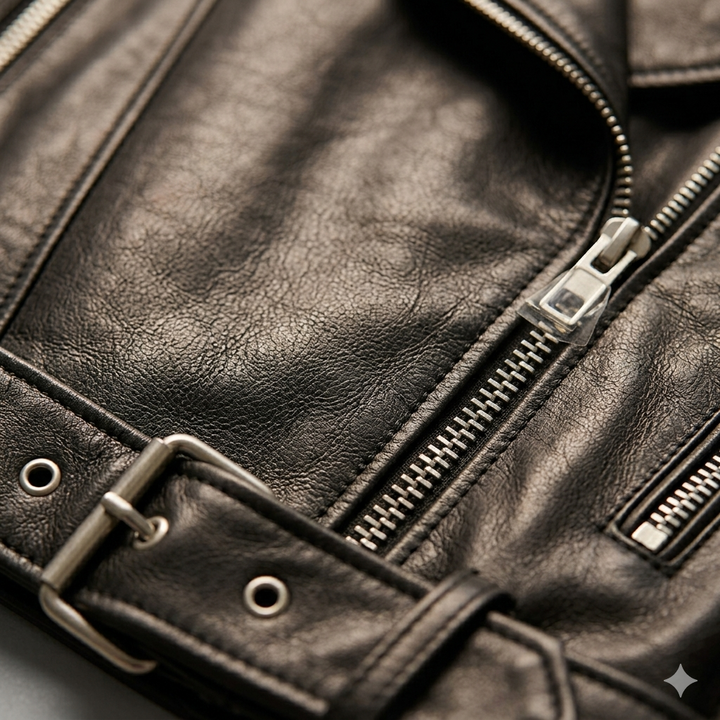Women's Relaxed Asymmetric Biker Jacket with Zip Front - photo 3
