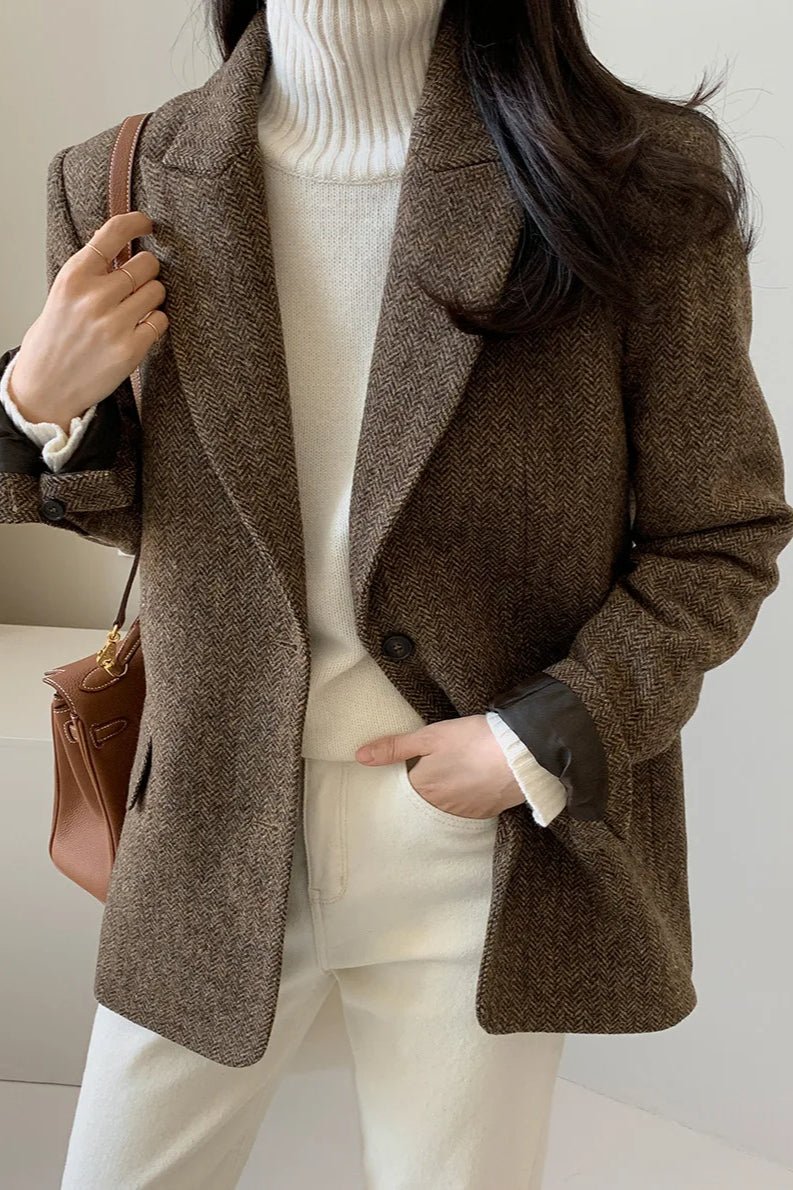 Women's Relaxed Blazer with Button Front - photo 1
