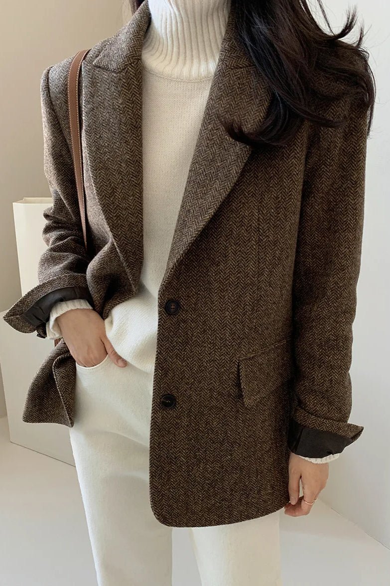Women's Relaxed Blazer with Button Front - photo 3