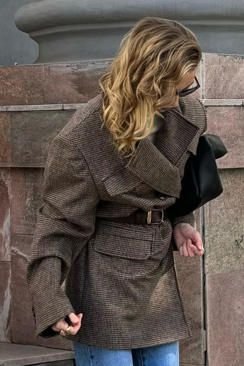 Women's Relaxed Button-Front Coat with Collar and Long Sleeves - photo 2